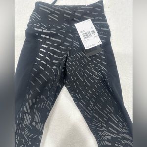 NWT Nike fast Run Division Midrise Running Tights DD6803-010 XXS gray black